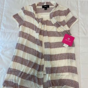 Amy Byer Sweater and White Short Sleeve Top